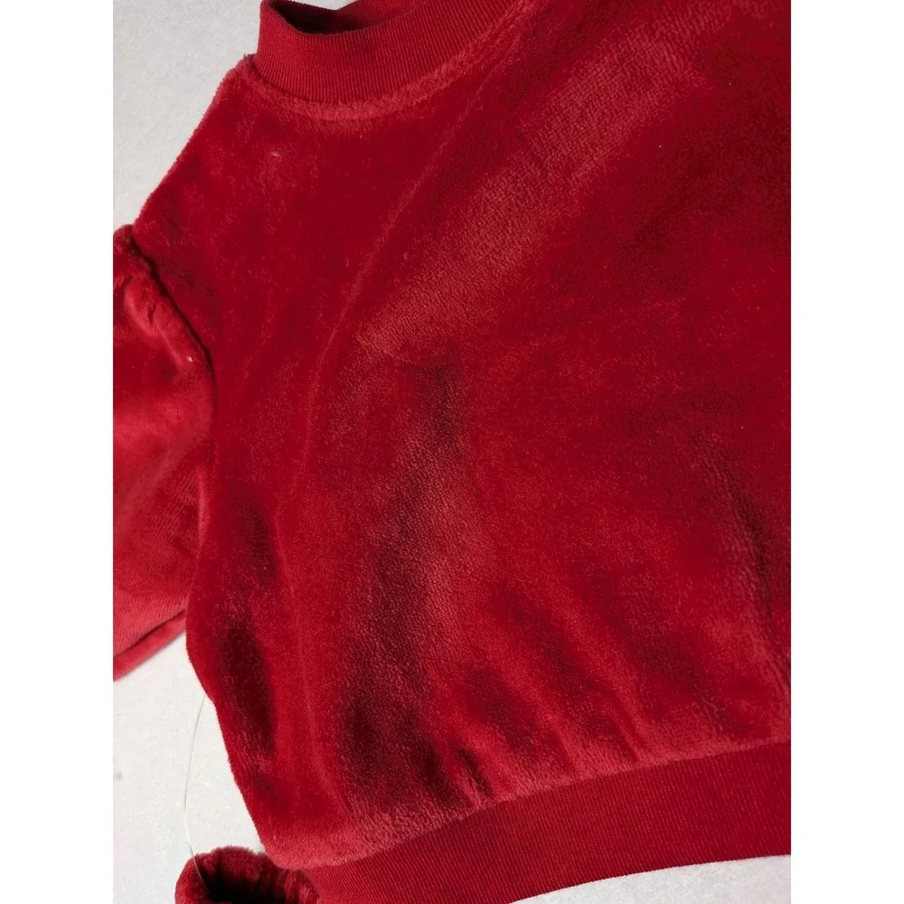 Cat & Jack Baby Red Velour 2-Piece Sweatshirt and Jogger‎ Set NB/RN NWT